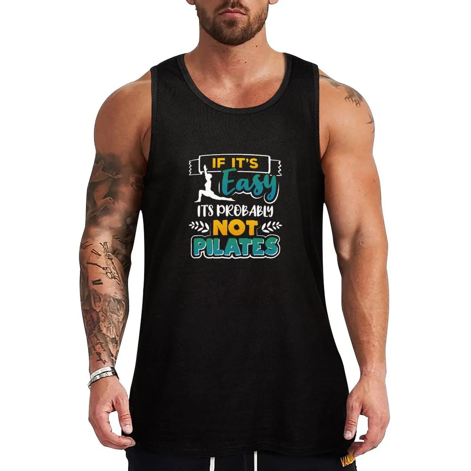 Funny Pilates Gift Tank Top fitness clothing for men cute tops Sports clothing