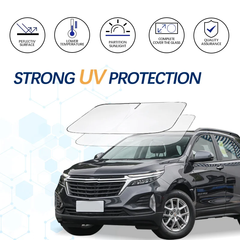 Windshield Sun Shade For Chevrolet Equinox 2019 2022 Sunshade Sun Visor Protector Foldable Blocks UV Rays Keep Your Car Cooler