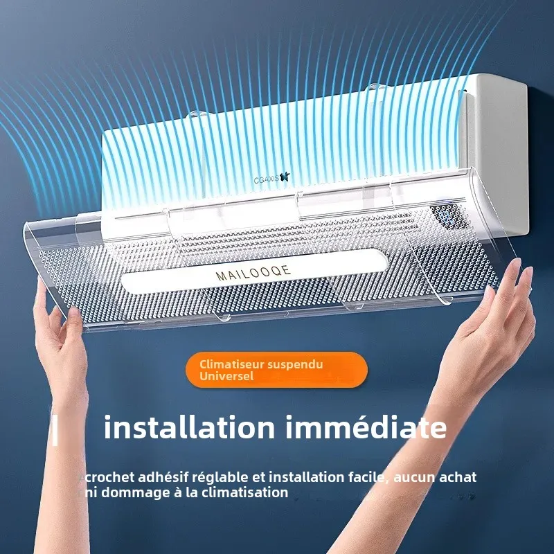 Déflecteur d'air pour cliatiseur ural, déflecteur d'air universel, PVC transparent, léger