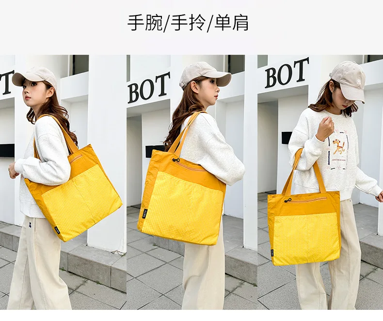 

2025 New Large-Capacity Tote Bag - Lightweight Casual Commuter, Solid Color, Shoulder/Handheld, Lazy Versatile Design