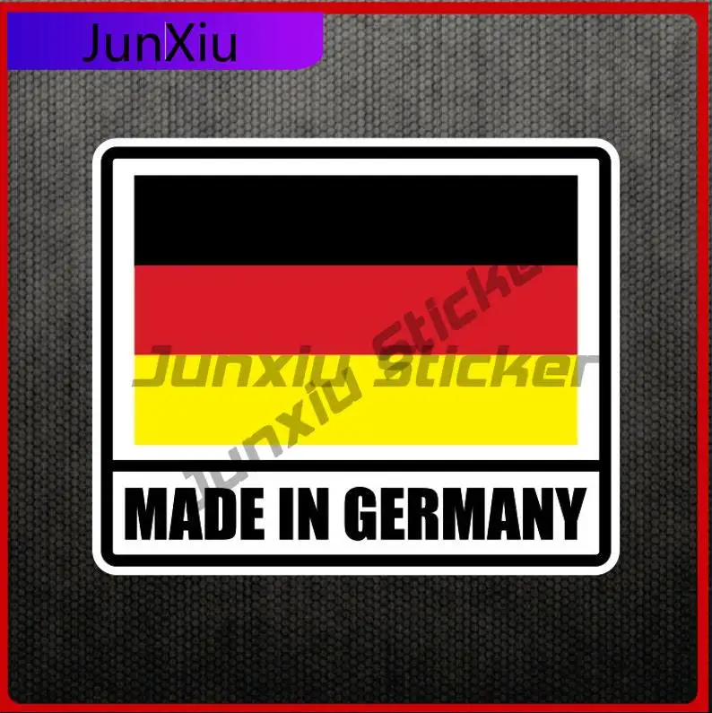 

Made In Germany Sticker German Flag Vinyl Decal Scratch-proof Accessories For Motorsport Motorcycle Camper Windows Windshield