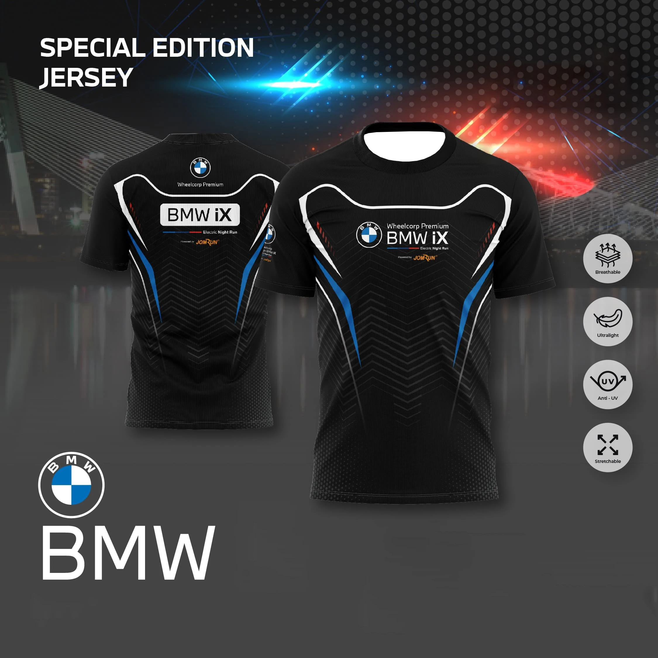 

Мужская быстросохнущая уличная футболка BMW 2025 года для спорта и отдыха, высококачественная футболка с короткими рукавами для внедорожных тренировок, мото