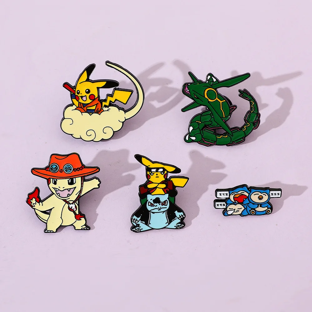 Cute Cartoon Creative Personality Pokémon Metal Badge Alloy Brooch Accessories Y2k Fashion Toys Anime Frind Kawaii