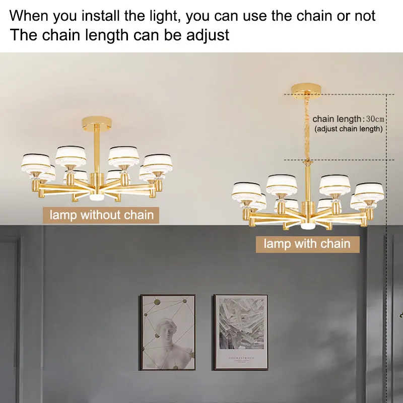 Plafonnier LED au Design Nordique Moderne et Luxueux, Luminaire Décoratif de Plafond, Idéal pour un Salon, une Salle à Manger ou une Chambre à Coucher