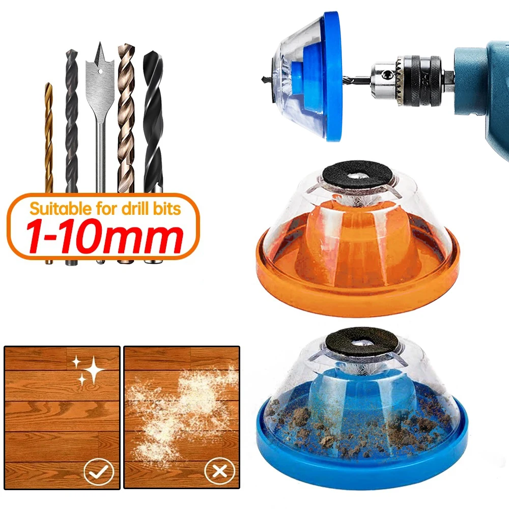 Electric Drill Dust Cover Collecting Ash Bowl DustProof Household Dust Collector Dustproof Device For 1-10mm Drill Bits Hammer