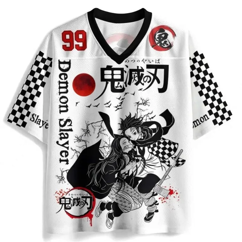 T-shirt de sport unisexe pour homme et enfant, imprimé 3D, coupe oversize, style rétro Demon Slayer, collection été 2026