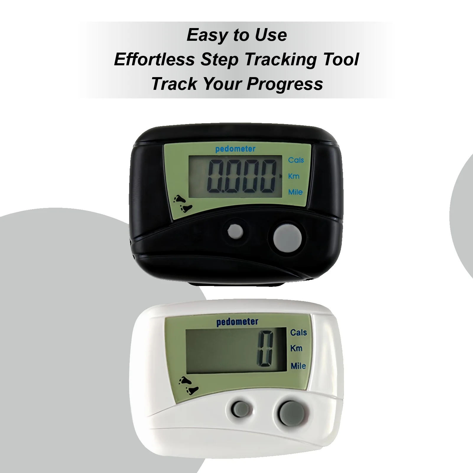 Step Counter Digital Lcd Pedometer Monitor for Exercise Workout Recording Distance Walking Running Swimming Hiking Travel