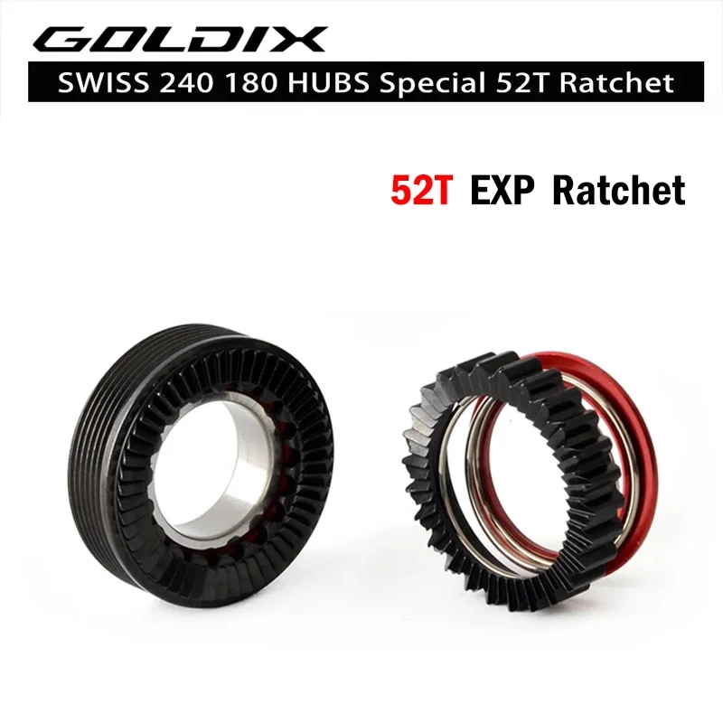 

GOLDIX EXP ratchet 52T is suitable for GOLDIX 240 180 series and also for SWISS 240 180 series Bicycle Accessories