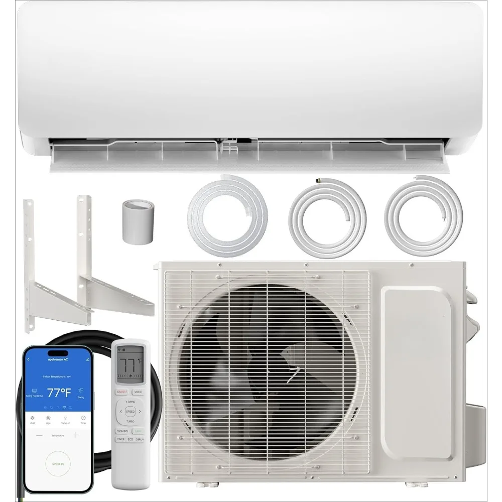 

12000 BTU Mini Split Air Conditioner, 115/230V Split AC Unit, Energy Efficient Inverter AC, 20 SEER2 Energy Saving Heat Pump