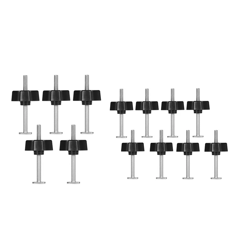 

8-комплект Т-образных ручек, Т-образный винт и пластиковая гайка ручки для деревообрабатывающих инструментов, приспособление для винтов, используется с 1/4 дюйма и Т-образной направляющей