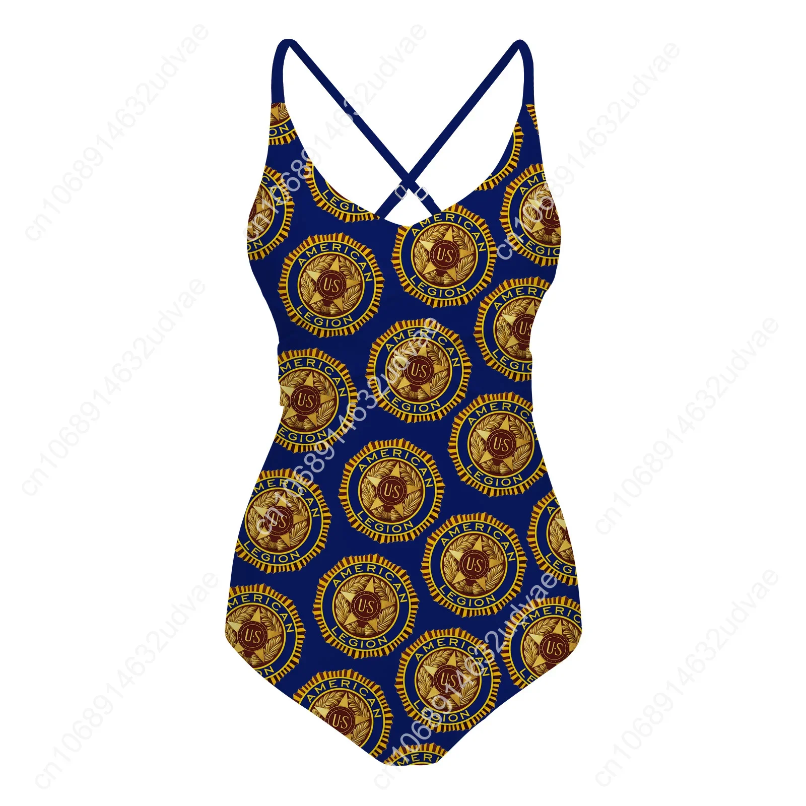 ملابس سباحة نسائية بشعار الفيلق الأمريكي، ملابس سباحة مثيرة مخصصة، بيكيني للشاطئ وحمام السباحة، ملابس سباحة صيفية قابلة للتخصيص