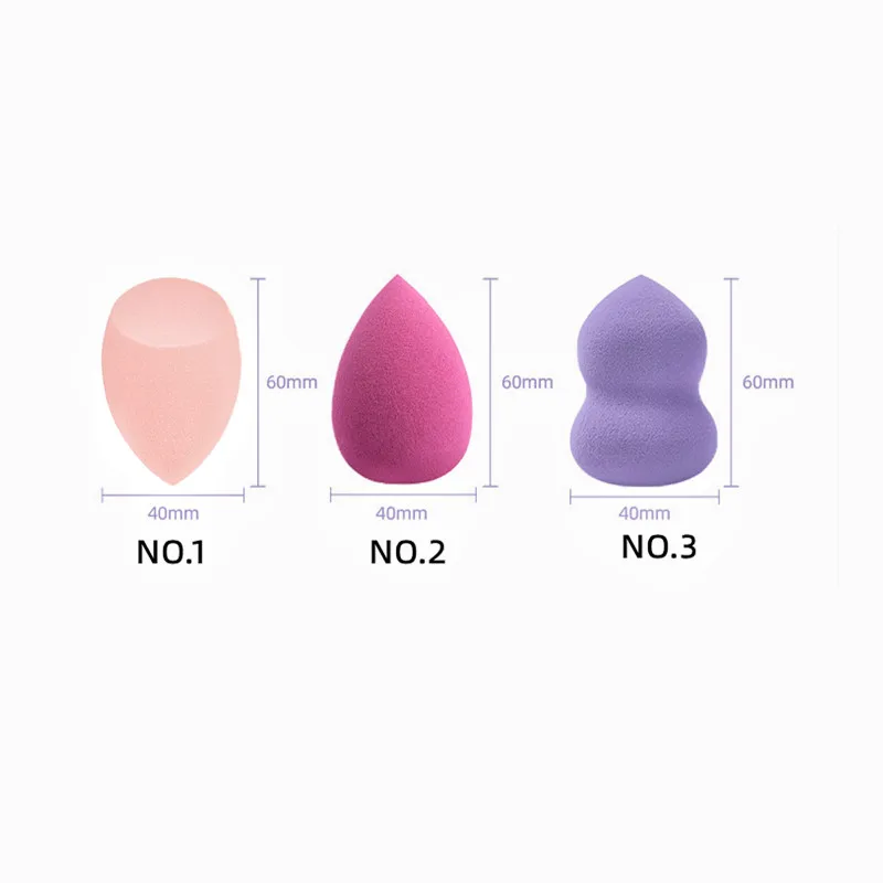 3pcs Cosmetic Puff Powder Smooth Women\'s Makeup Foundation Sponge Beauty Make Up Tools & Accessories Water Drop Blending Shape