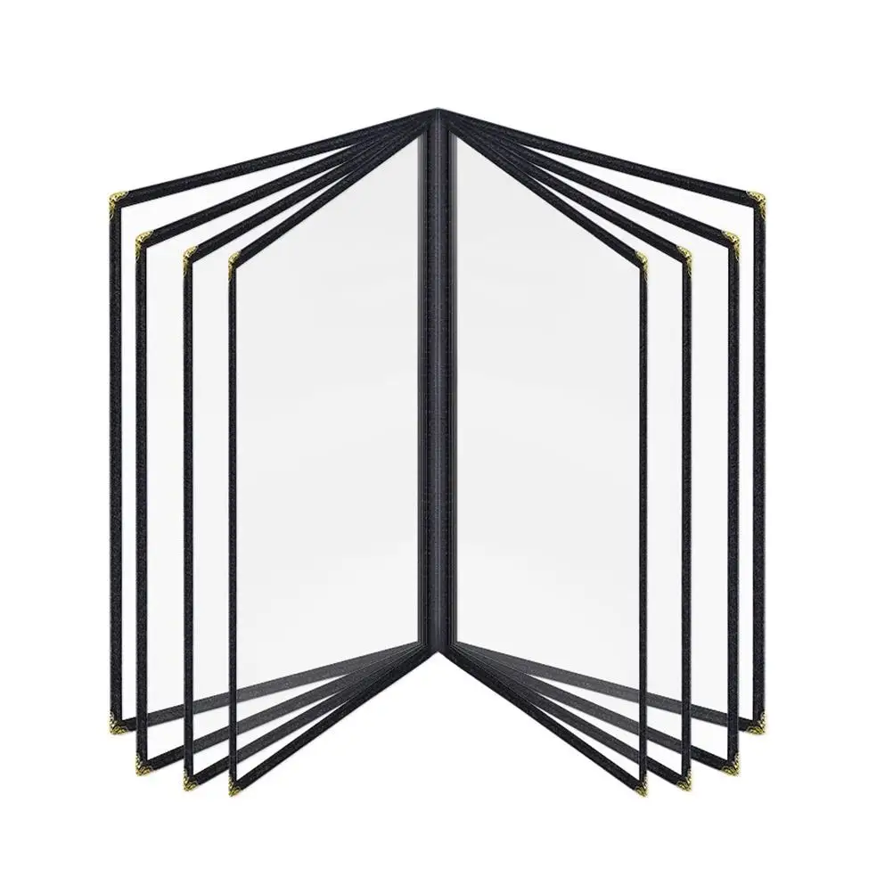Transparent Menu Covers A4 PVC Folder 8 Pages Restaurant Hotel Cafe Binder Protector Display St Practical Modern Design