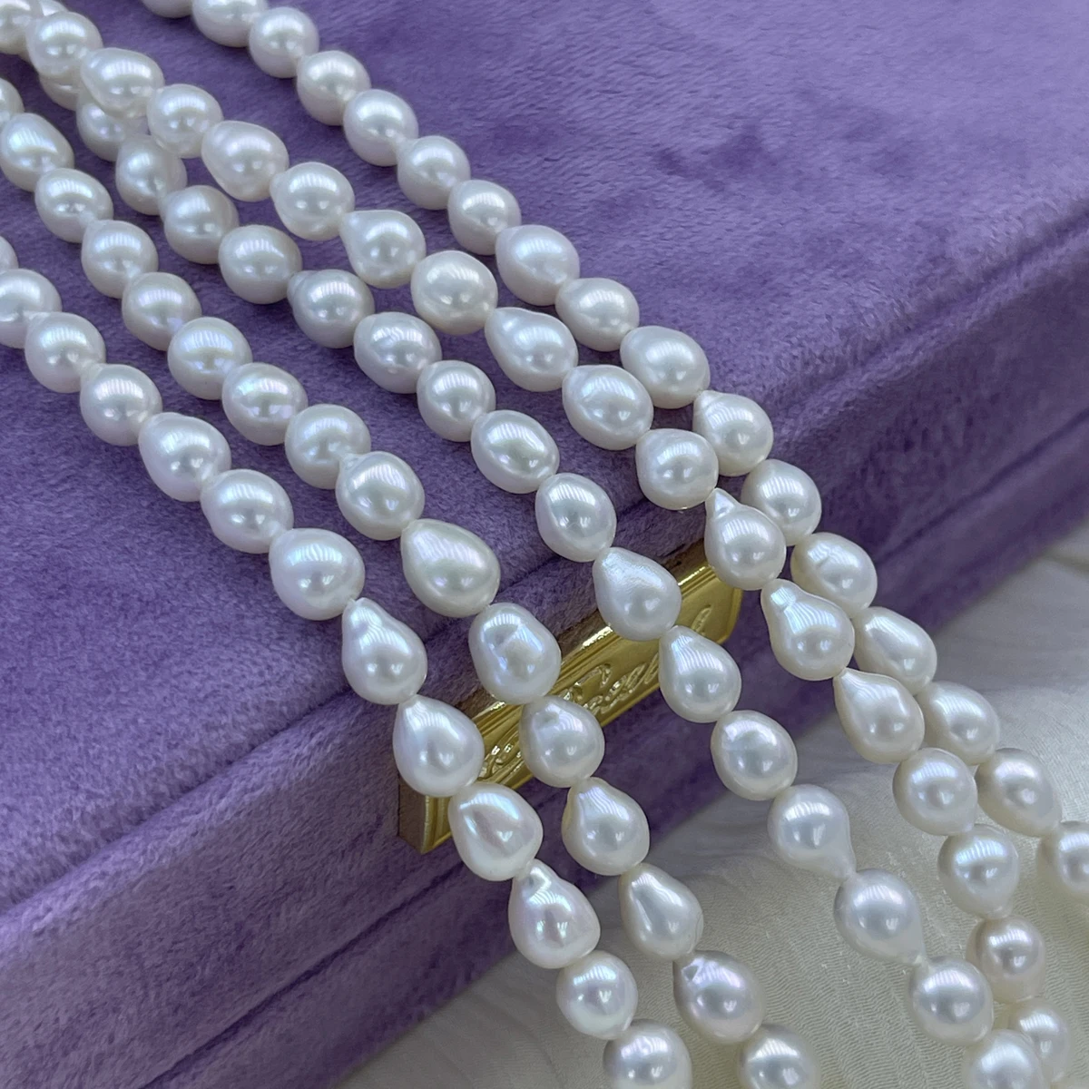 High Quality Natural Freshwater 100%Pearls AAA 6-7mm Drop White Pearls Loose Beads for Jewelry Making DIY Necklaces Accessories