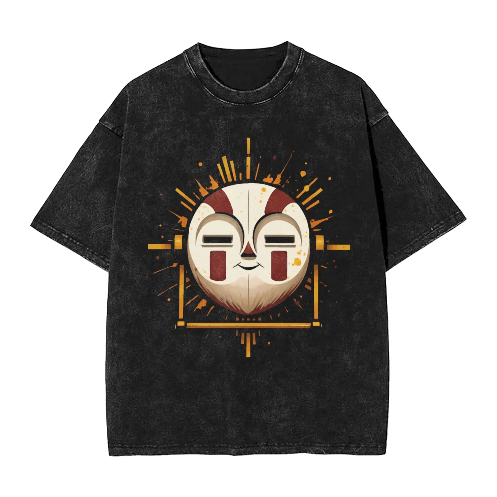 Expedition 33 Esquie Mask Splatter Art T-Shirt Beach Vintage T-Shirts Cotton Fashion Tee Shirt For Men Short Sleeve Pattern Tees