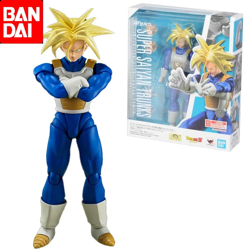 

Bandai Original DRAGON BALL Z Super Saiyan Trunks Anime Action Figure Toys For Boys Girls Kids Children Birthday Gifts Model