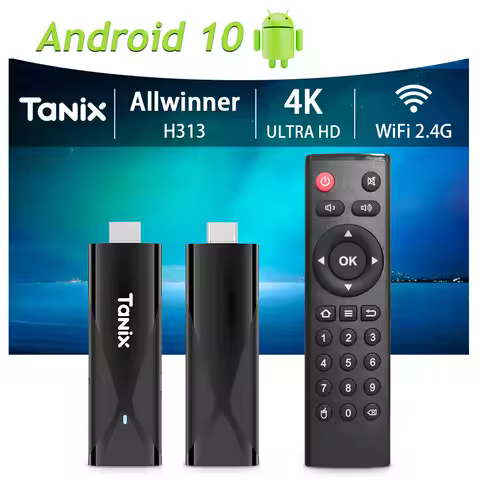 Original TANIX TX8 Smart TV Box Android 10 TV Stick Allwinner H313 2GB 16GB 2.4G WIFI 4K MINI TV Dongle Set Top Box Media Player