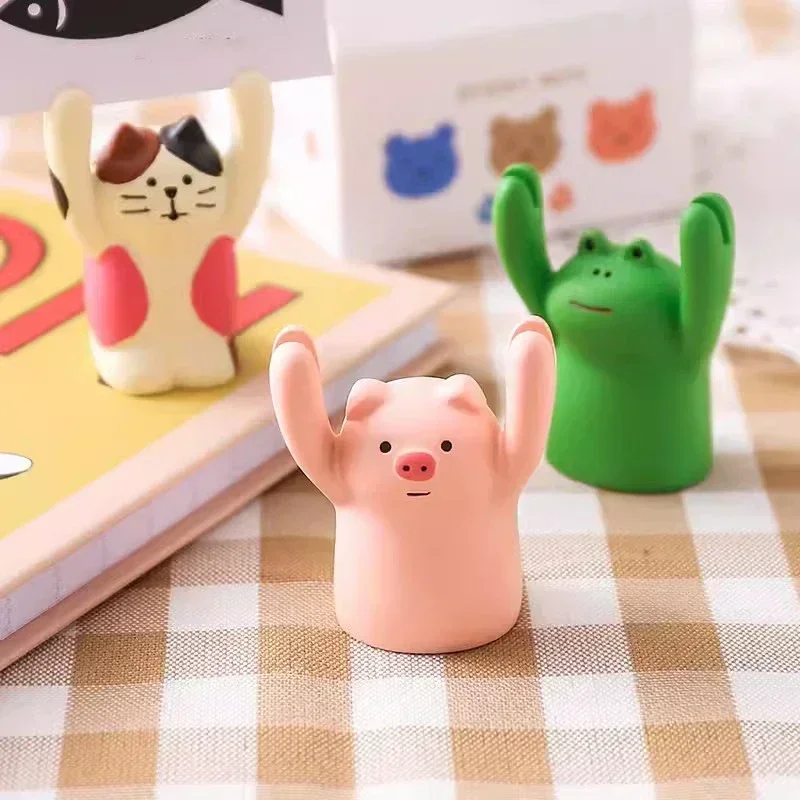 Imagem -02 - Titular do Cartão dos Desenhos Animados Kawaii Photocards Stand Message Note Holder Memo Clips Cute Desk Organizer Papelaria Coreano Material de Escritório