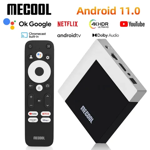 MECOOL Original KM7 PLUS Netflix TV Box 2GB16GB Android Smart TV 11 Google Certified 4K Amlogic tvbox ip tv WIFI Hebrew Arabic