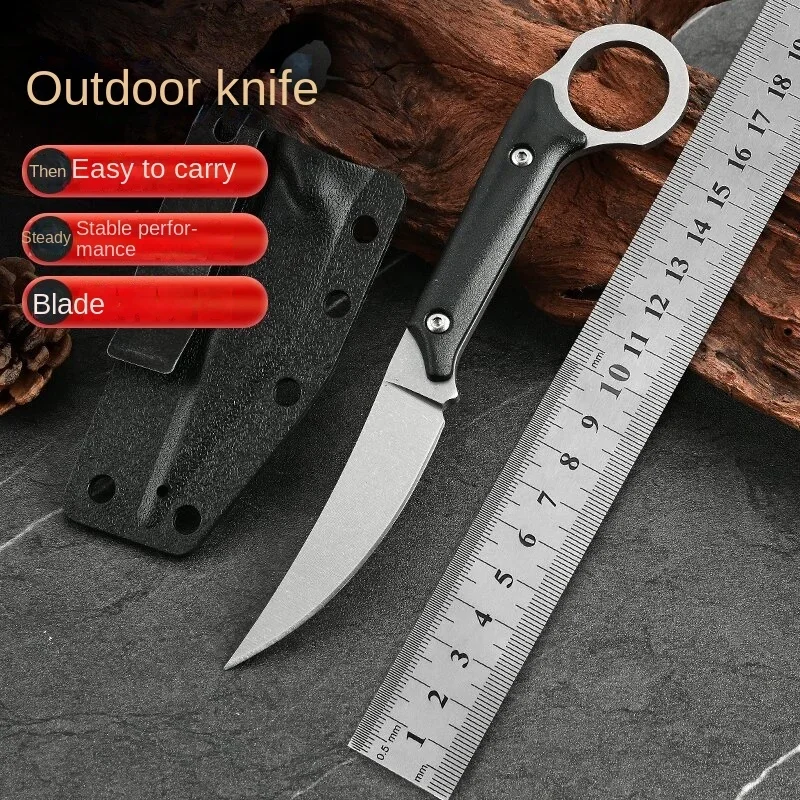 2026 new portable multi-purpose outdoor straight knife+K sheath, jungle survival EDC knife, high hardness - view 2
