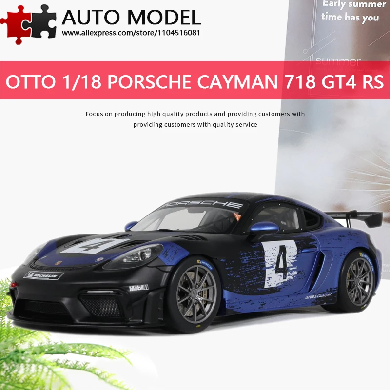 

2021 Porsche Cayman Cayman 718 Gt4 Rs Clubsport Simulation Resin Car Model Limited Edition Collectible Display Piece Otto 1:18 Die-Cast Scale Static Model Adult Toy Boy's Gift