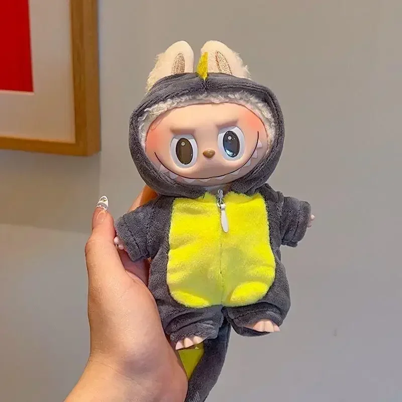 Draak dier monster onesie voor Labubu V3 V2 V1 babykleertjes Dinosaurus kostuum voor Ropa Labubu outfits