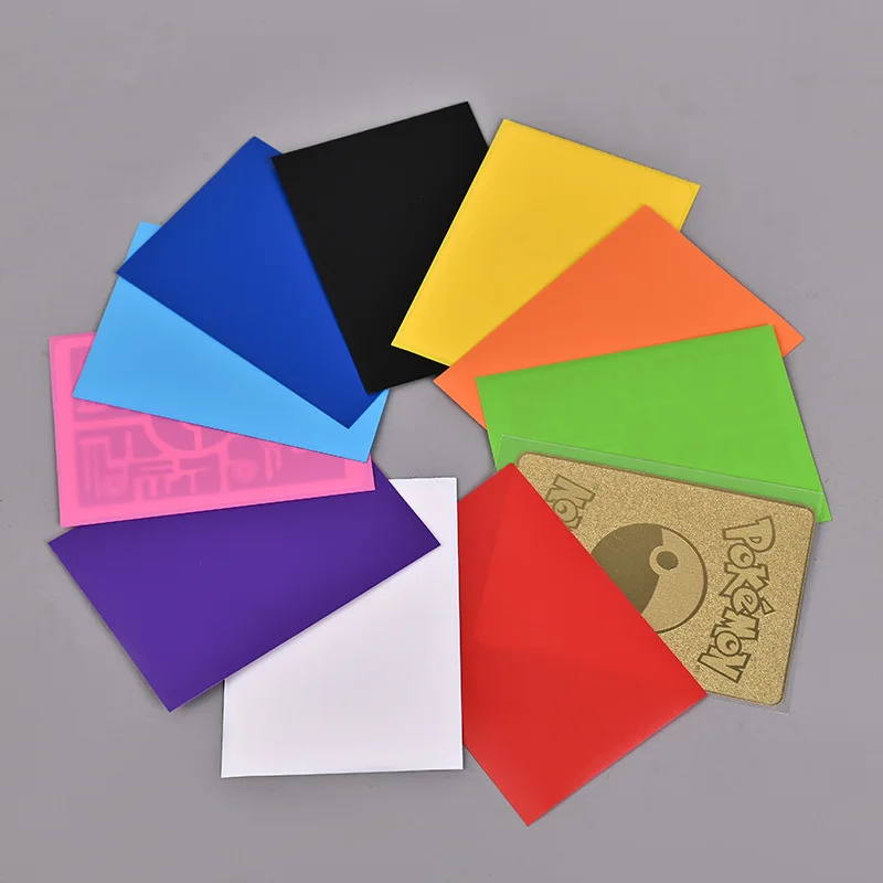 50/100PCS 66x91mm Matte Standard Size Card Sleeves TCG Trading Cards Protector For Tarot Shield Board Games Magical Cover PKM view 2