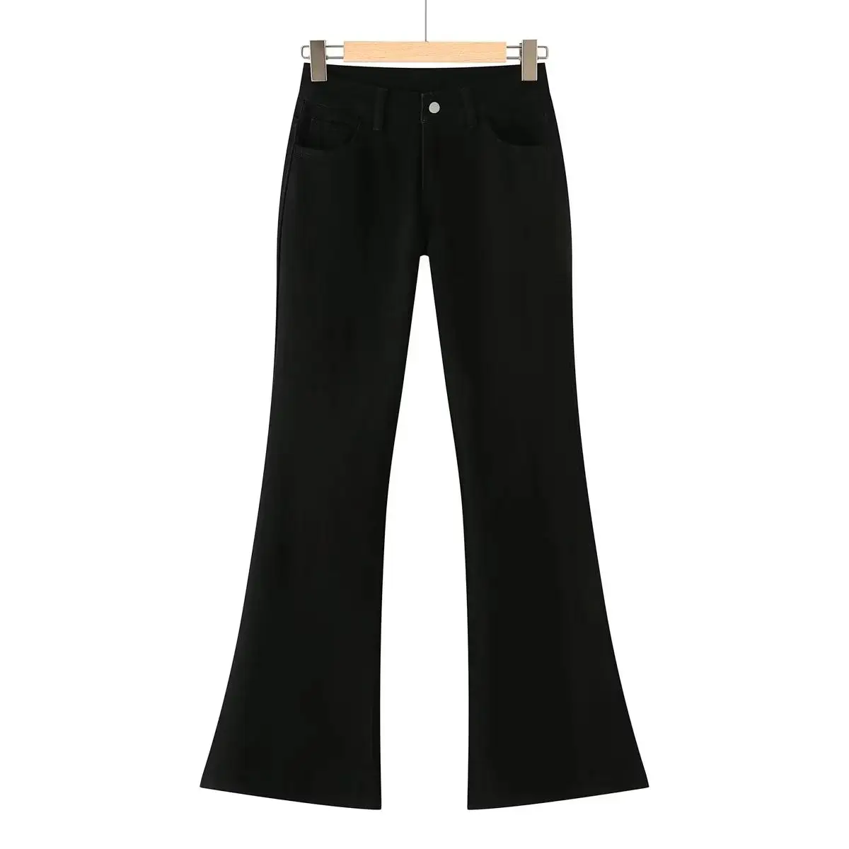 American Sle Sexy Bla Bell Bot Jeans Women's Casual Long Pants Spring Autumn Slimming Loose Fit Zipper Closure