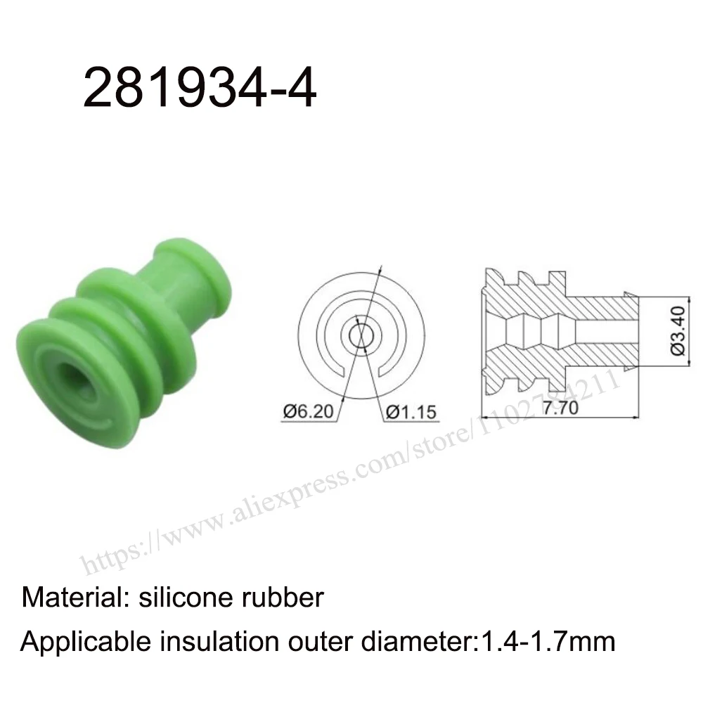 Imagem -03 - Impermeável Auto Seal Connector Nova Energia Auto Seal Borracha Plugue Automotivo Soquete Pin 2819343 5000 Pcs