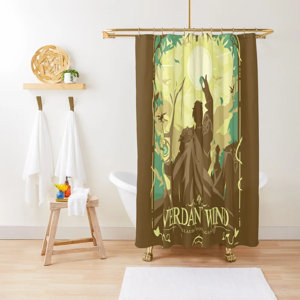 

Verdant Wind Shower Curtain Shower Waterproof Shower Sets For Bathroom Waterproof Bathroom Window Curtain