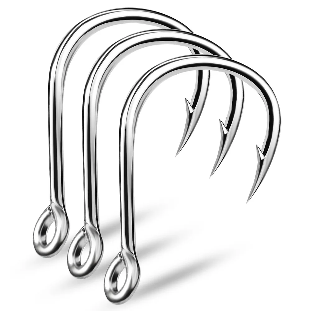 

200Pcs High Carbon Steel Jigging Hook Saltwater Barbed Single Circle Carp Hooks Slow Jig Bait Assistant Hook Fishing Accessories