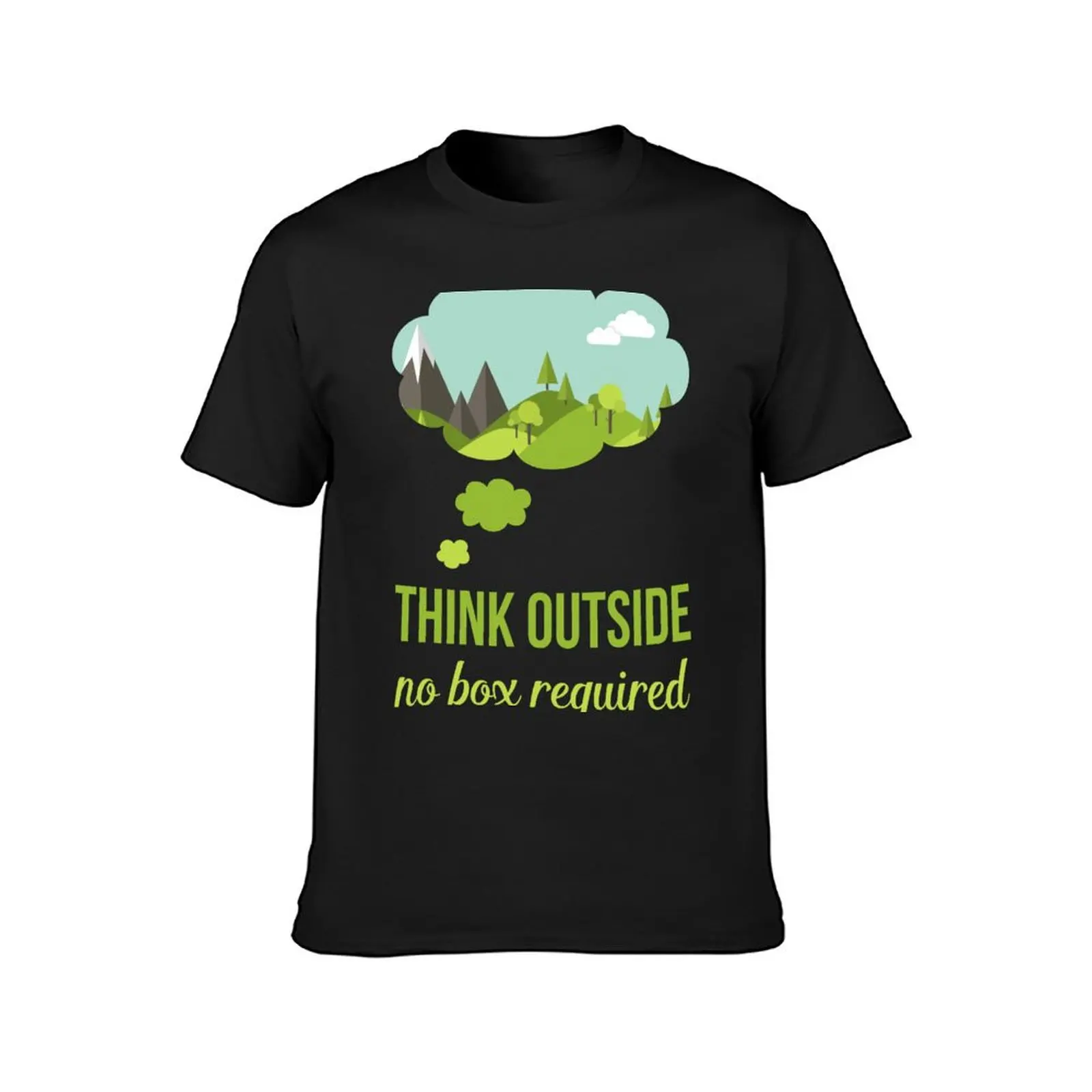 Think Outside No Box Required Walking Hiking T Shirt T-Shirt sublime vintage clothes anime clothes mens graphic t-shirts