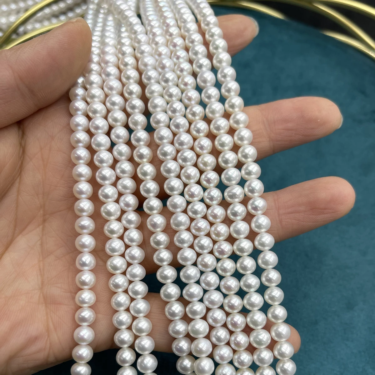 

Настоящие бусины из 100% пресноводного жемчуга AAA 5-6 мм, белый круглый жемчуг для изготовления ювелирных изделий, браслет, ожерелье, аксессуары «сделай сам»