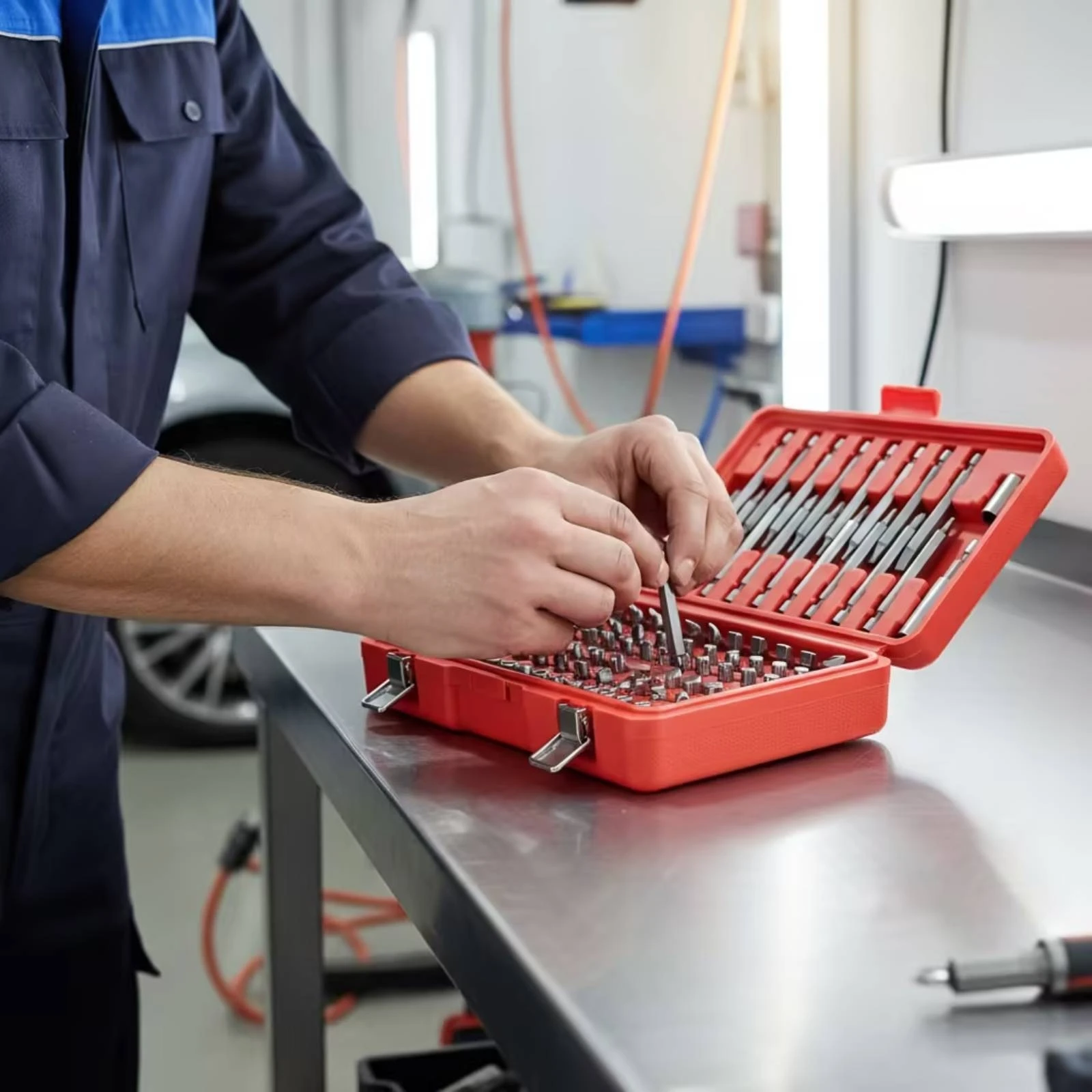Screwdriver Bit and Socket Set Organized Screwdriver Bit Set Hand Tool Portable Compact for DIYers, Home Maintenance