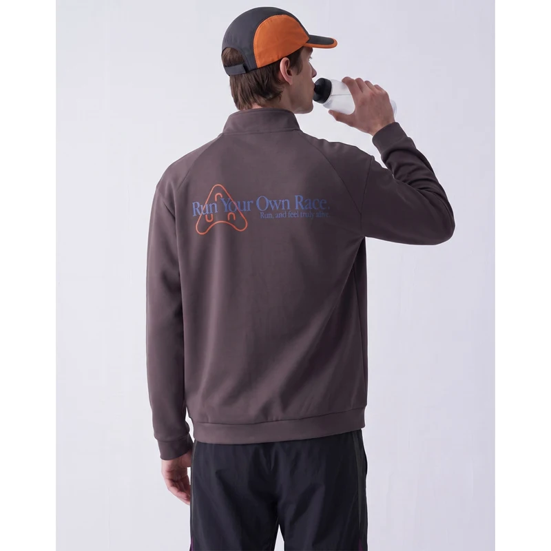 Men's 4-Way Stretch Zip-Up Hoodie – Breathable Outdoor Sports Jacket with Creative Graphic Print for Autumn 2026 Unisex
