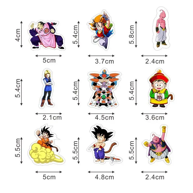 15 sztuk/zestaw Dragon Ball Goku magnes na lodówkę Anime Cartoon przezroczyste zdjęcie tablica ogłoszeń naklejka lodówka naklejki magnetyczne