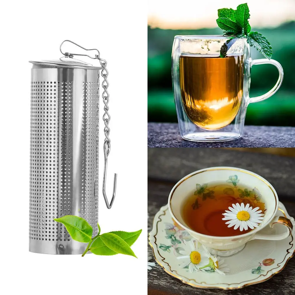 High Temperature Resistance Hanging Type Multifunctional Cylindrical Kitchen Tea Infuser Tea Filter Seasoning Filter Tea Leak