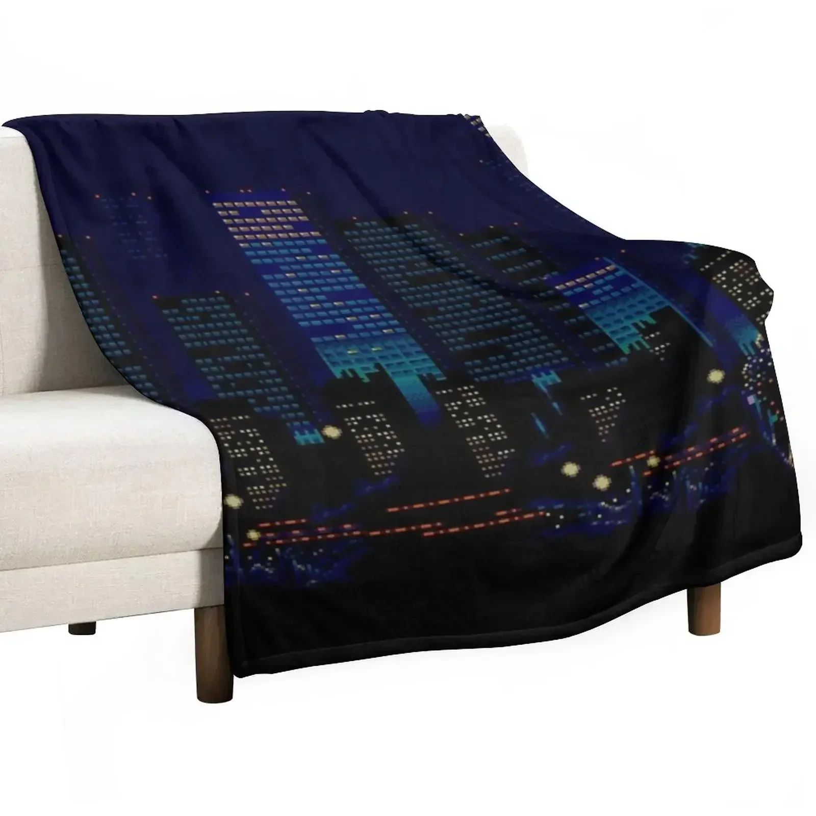 

Streets of Rage 16-Bit City Throw Blanket Flannel Fabric Designers heavy to sleep Blankets For Sofas Blankets