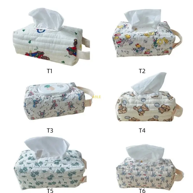Caja toallitas con patrón impreso, dispensador toallitas para bebé, contenedor toallitas acolchadas, soporte para a