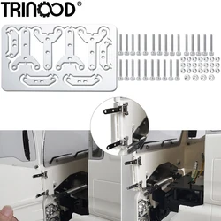 TRINOOD 4 sztuk metalowe boczne zawiasa drzwiowa dla 1/14 Tamiya R620 ciężarówka RC przyczepa do ciągnika Cargo Car Box zawias części zamienne