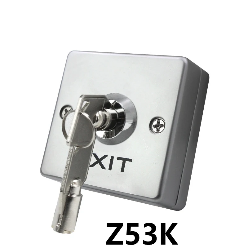 NO/COM Zinc Alloy Exit Button Switch Push Exit Button Door Release Switch for Access Control System