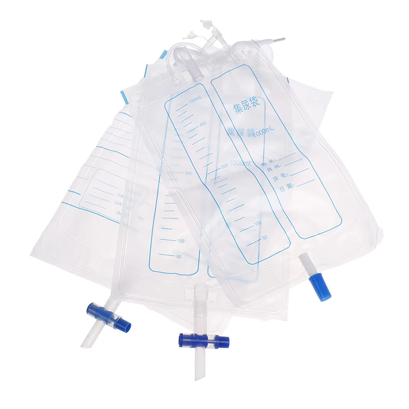 1000/2000ML PVC Reusable Medical Latex Sleeve Type Urine Bag Male Drainage Catheter Bag Urine Collector Bag Urinal Pee Holder