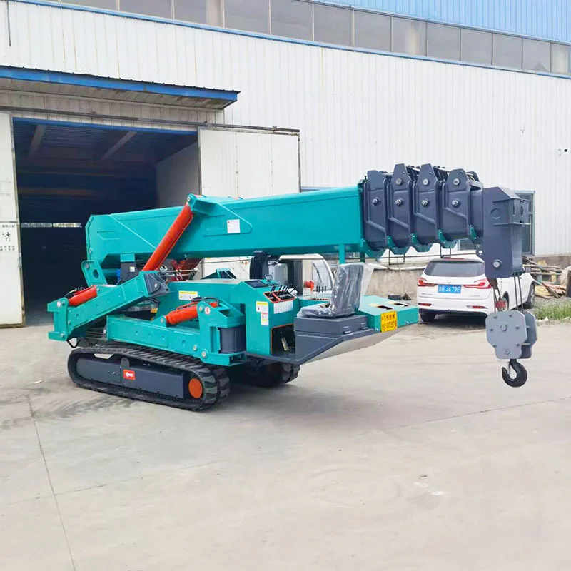 Designed for Bridge Girder Erection 3-16Ton Compact Spider Crane with High Torque Motor and 360 Degree Slewing