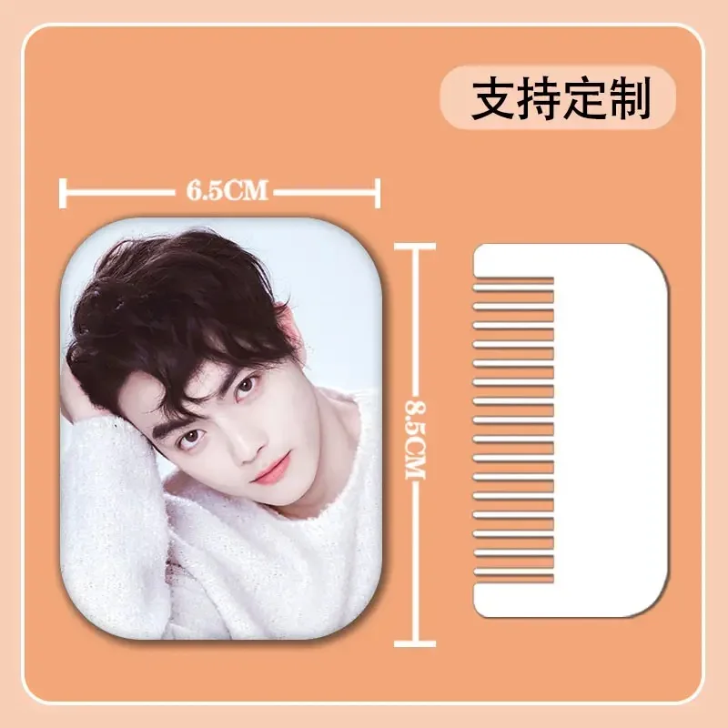 Soso Xu Kai Hand-held Makeup TV Character Drama Stills Picture Photo Convenient Portable Folding Double-sided Mirror with Comb