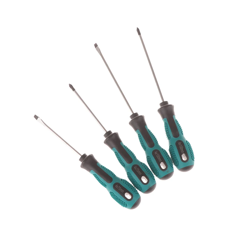 4PCS Multipurpose Handle Screwdrivers Set Electrician Insulated Security Repair Hand Tools Cross/Straight Type Screw Driver