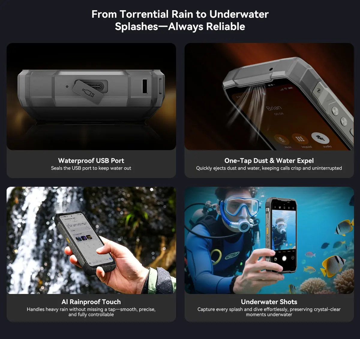 Global version Blackview ROCK 5 Rugged Smartphone Android 16 6.78'' 2.4K Display Camping Lantern 20000mAh 108MP NFC Mobile Phone