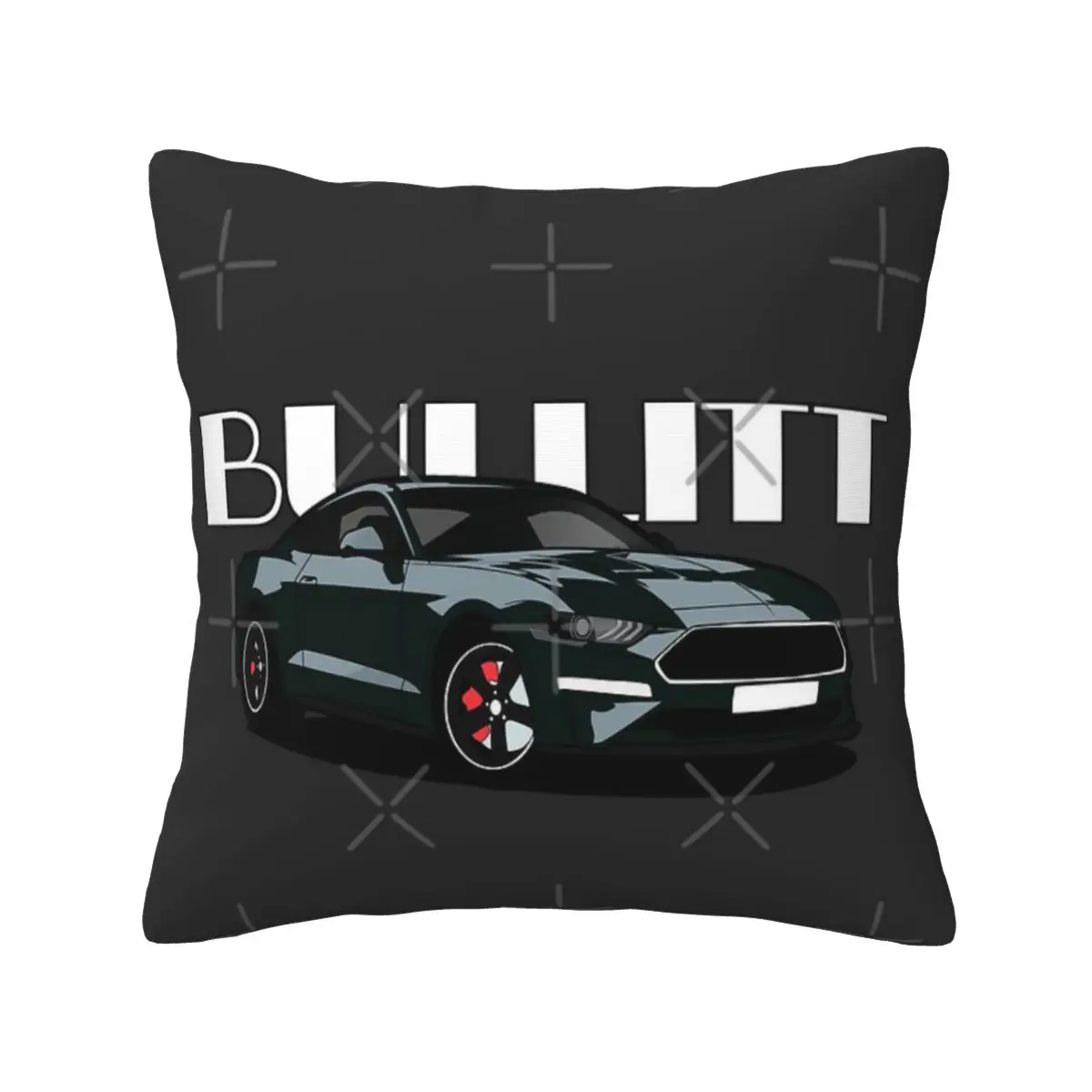 Bullitt Mustang Cushion Cover Soft Throw Pillowcase Washable Square Pillowcase Halloween Zaku Decorative Throw Pillowcase