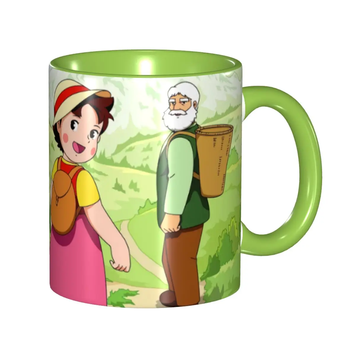 Anime Heidi Girl Of The Alps Mugs Customized Heidi Peter Grandpa Coffee Ceramic Mug Cup Creative Present