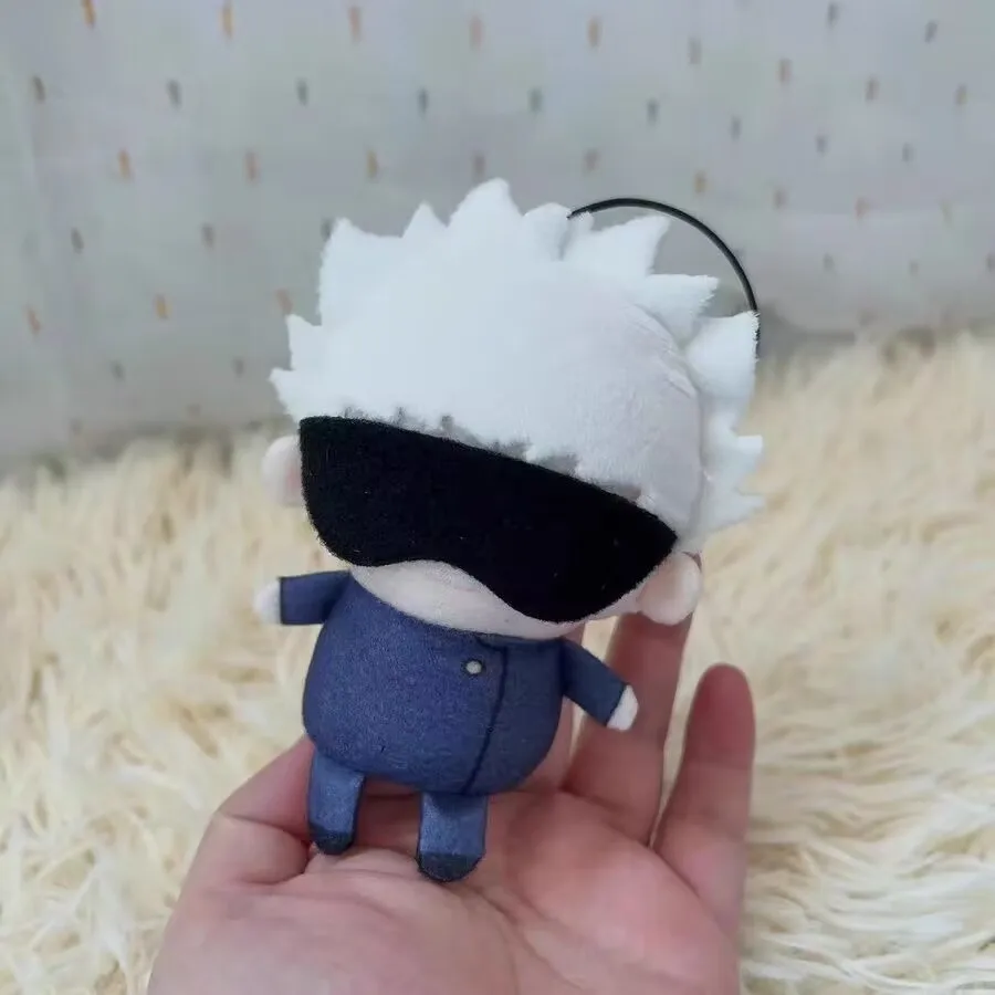 Jujutsu Kaisen, Gojo Satsuka Yuujie Finger Doll pendant, anime Fukuroki Edogu Curly Spine Plush doll Tiger Staff