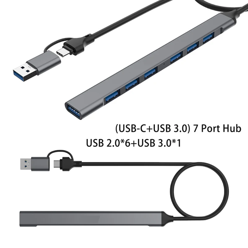 Game Hub Splitter Extender Splitter Adapter Multi-function Docking Station Type-c converter usb hub Type-C TO USB Game Adapter